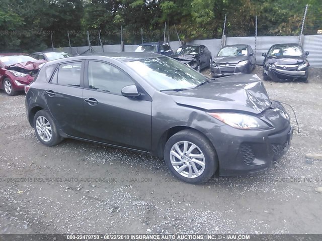 JM1BL1L76C1696764 - 2012 MAZDA 3 I GRAY photo 1