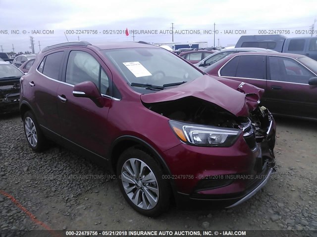 KL4CJESB5HB110848 - 2017 BUICK ENCORE PREFERRED RED photo 1