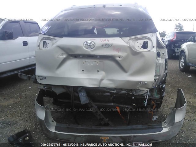 5TDYK3DCXFS548841 - 2015 TOYOTA SIENNA XLE/LIMITED Champagne photo 6