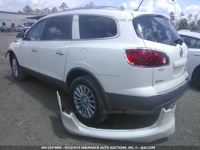 5GAKRAED0BJ165626 - 2011 BUICK ENCLAVE CX WHITE photo 3