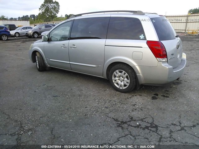 5N1BV28U25N123088 - 2005 NISSAN QUEST S/SE/SL SILVER photo 3