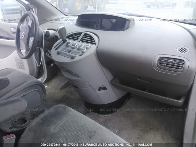 5N1BV28U25N123088 - 2005 NISSAN QUEST S/SE/SL SILVER photo 5