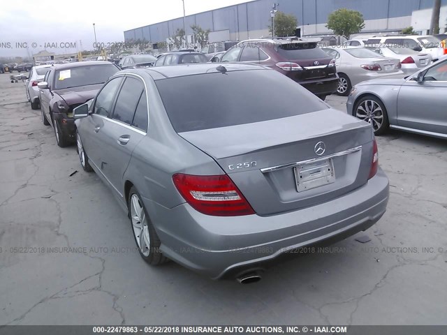 WDDGF4HB4DR250407 - 2013 MERCEDES-BENZ C 250 SILVER photo 3