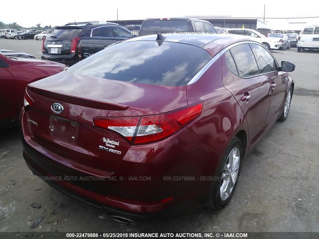 5XXGR4A64CG019801 - 2012 KIA OPTIMA SX RED photo 4