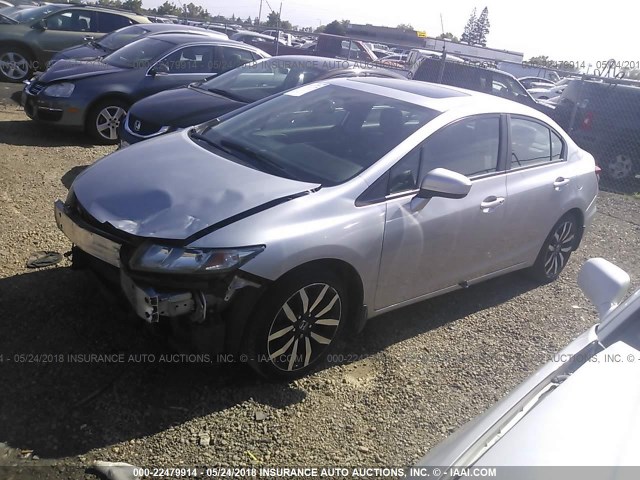 19XFB2F95EE263931 - 2014 HONDA CIVIC EXL SILVER photo 2