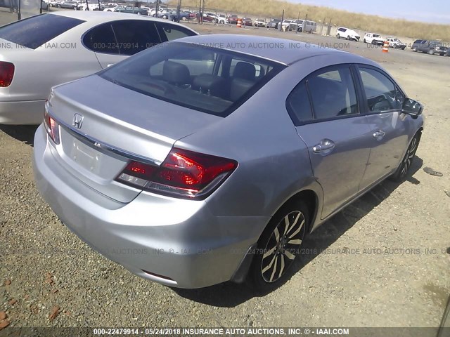 19XFB2F95EE263931 - 2014 HONDA CIVIC EXL SILVER photo 4