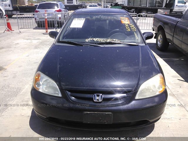 1HGEM22921L024125 - 2001 HONDA CIVIC SI/EX BLACK photo 6