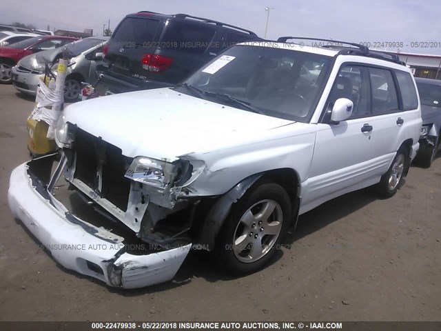 JF1SF65641H753952 - 2001 SUBARU FORESTER S WHITE photo 2