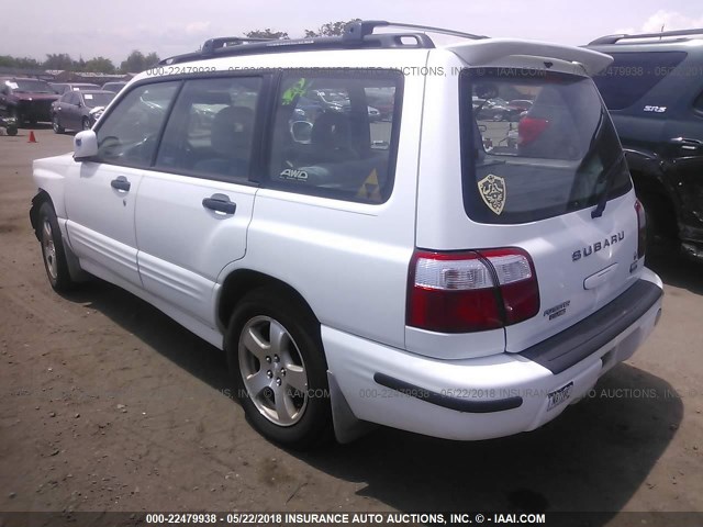 JF1SF65641H753952 - 2001 SUBARU FORESTER S WHITE photo 3