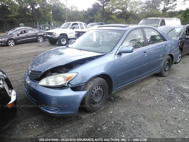 JTDBE32K930150929 - 2003 TOYOTA CAMRY LE/XLE BLUE photo 2