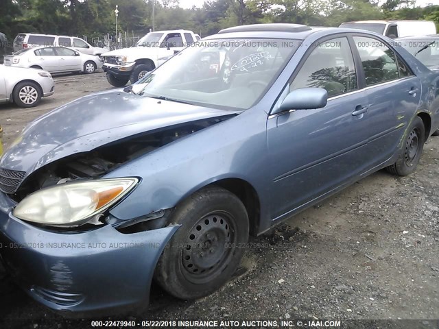 JTDBE32K930150929 - 2003 TOYOTA CAMRY LE/XLE BLUE photo 6