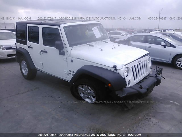 1C4BJWDG8HL632822 - 2017 JEEP WRANGLER UNLIMITE SPORT WHITE photo 1