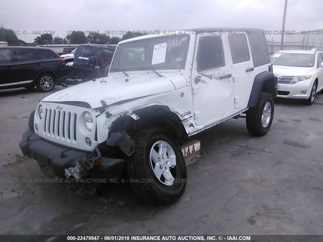 1C4BJWDG8HL632822 - 2017 JEEP WRANGLER UNLIMITE SPORT WHITE photo 2