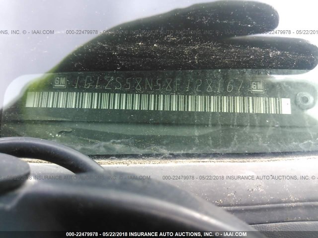 1G1ZS58N58F128167 - 2008 CHEVROLET MALIBU LS GRAY photo 9