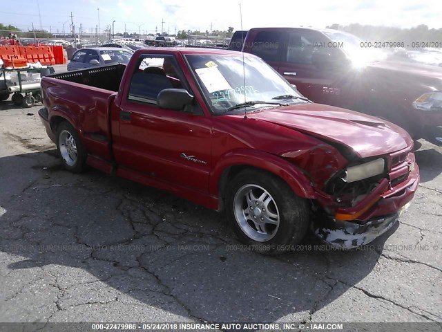 1GCCS14W1Y8127624 - 2000 CHEVROLET S TRUCK S10 RED photo 1