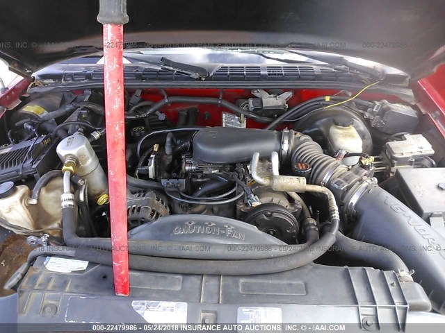 1GCCS14W1Y8127624 - 2000 CHEVROLET S TRUCK S10 RED photo 10