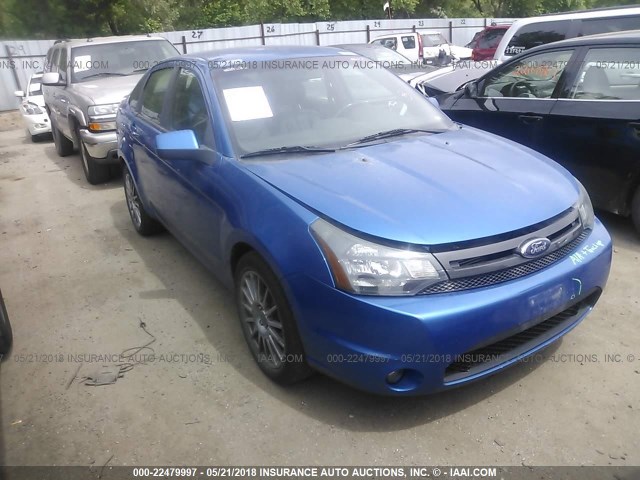 1FAHP3GNXAW183364 - 2010 FORD FOCUS SES BLUE photo 1