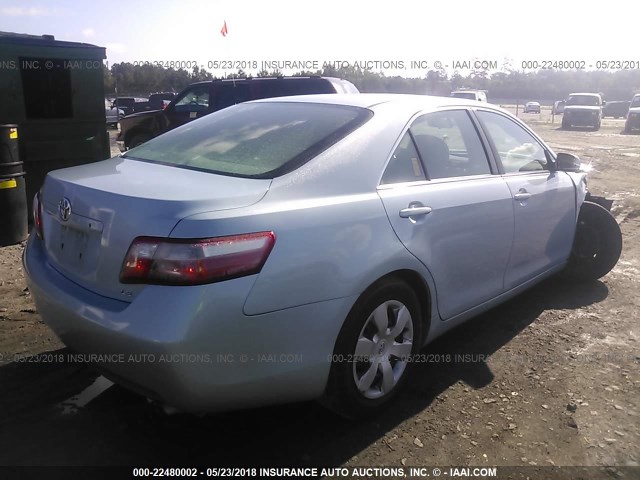 4T1BE46K47U510621 - 2007 TOYOTA CAMRY NEW GENERAT CE/LE/XLE/SE Light Blue photo 4