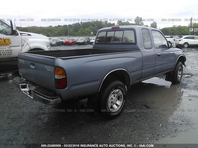 4TAWN72N6WZ058997 - 1998 TOYOTA TACOMA XTRACAB GRAY photo 4