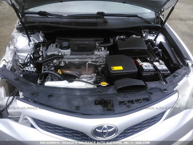 4T1BF1FKXCU107653 - 2012 TOYOTA CAMRY SE/LE/XLE SILVER photo 10