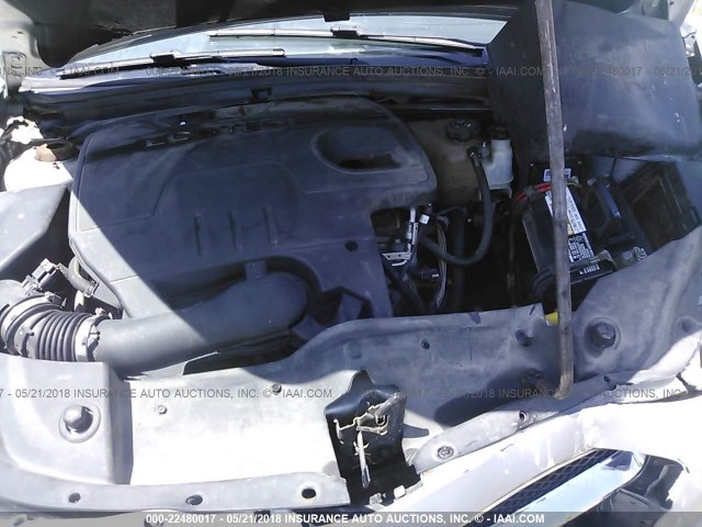 1G1ZC5EU4CF134463 - 2012 CHEVROLET MALIBU 1LT SILVER photo 10