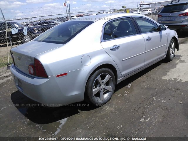 1G1ZC5EU4CF134463 - 2012 CHEVROLET MALIBU 1LT SILVER photo 4