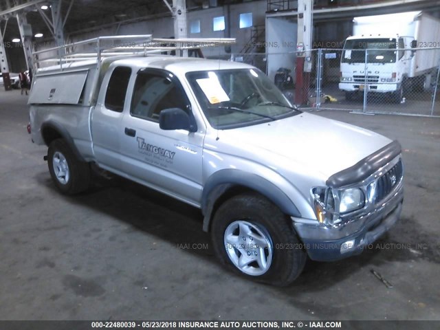 5TEWN72N04Z391010 - 2004 TOYOTA TACOMA XTRACAB SILVER photo 1