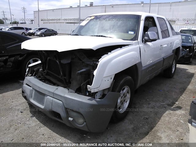 3GNEC13T52G117636 - 2002 CHEVROLET AVALANCHE C1500 WHITE photo 2