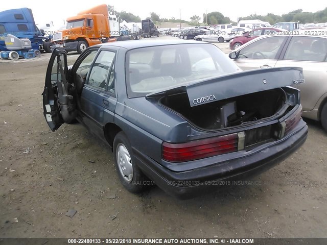 1G1LD55M1RY160373 - 1994 CHEVROLET CORSICA BLUE photo 3