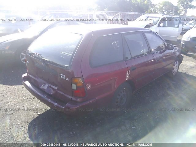 JT2EB02E6T0112680 - 1996 TOYOTA COROLLA DX RED photo 4