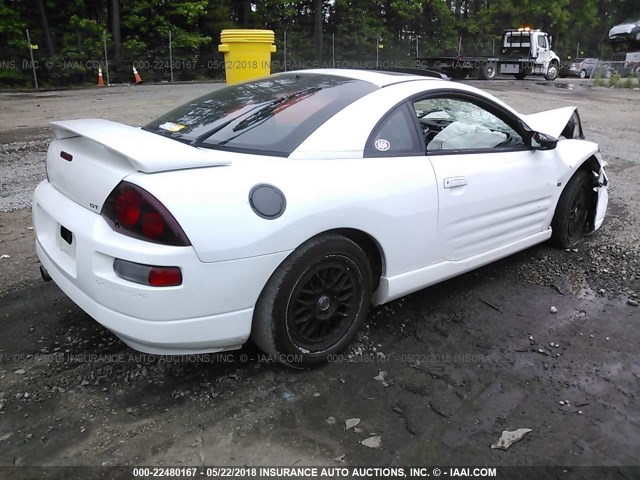 4A3AC54L6YE143494 - 2000 MITSUBISHI ECLIPSE GT WHITE photo 4