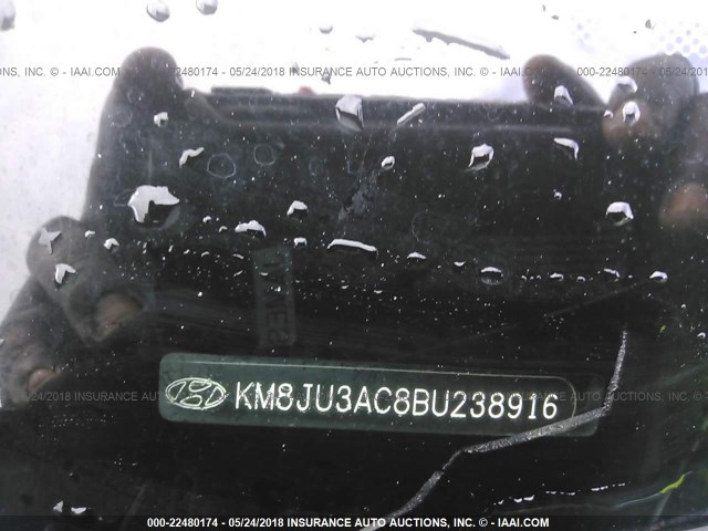 KM8JU3AC8BU238916 - 2011 HYUNDAI TUCSON GLS/LIMITED 黑色 照片 9