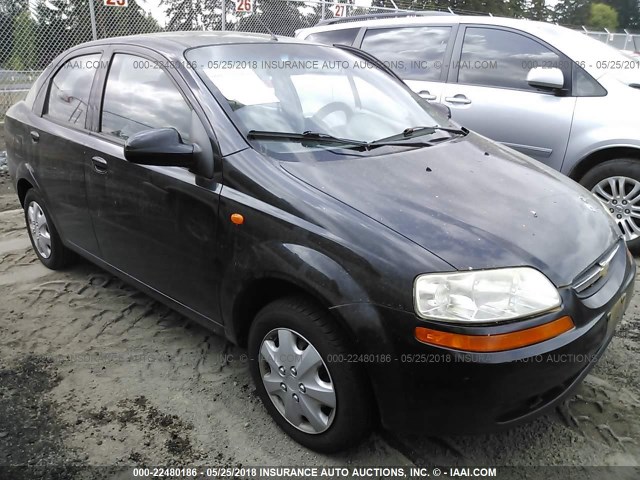 KL1TD526X4B249973 - 2004 CHEVROLET AVEO BLACK photo 1