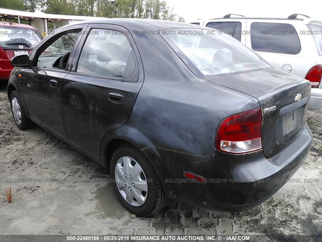 KL1TD526X4B249973 - 2004 CHEVROLET AVEO BLACK photo 3