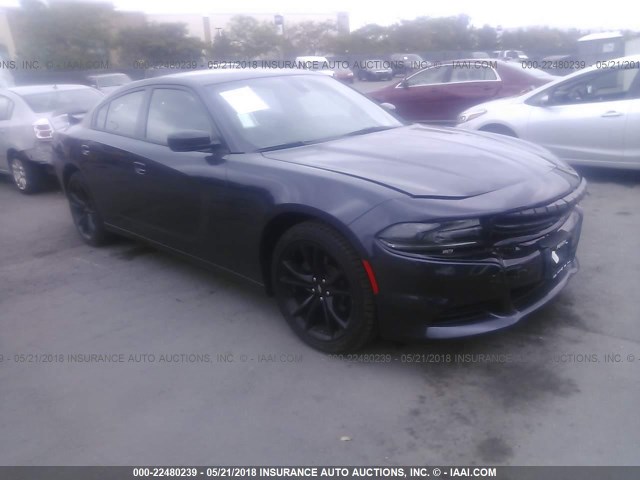 2C3CDXBG8JH167504 - 2018 DODGE CHARGER SXT GRAY photo 1