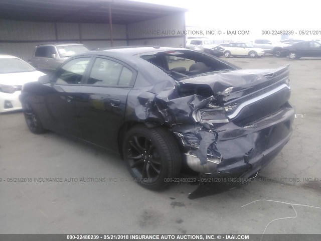 2C3CDXBG8JH167504 - 2018 DODGE CHARGER SXT GRAY photo 3