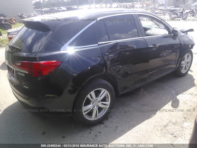 5J8TB4H52DL000263 - 2013 ACURA RDX TECHNOLOGY BLACK photo 4