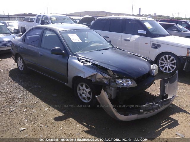 KNAFB121435226238 - 2003 KIA SPECTRA LS GRAY photo 1