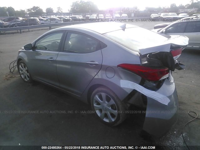 KMHDH4AE0DU919342 - 2013 HYUNDAI ELANTRA GLS/LIMITED GRAY photo 3