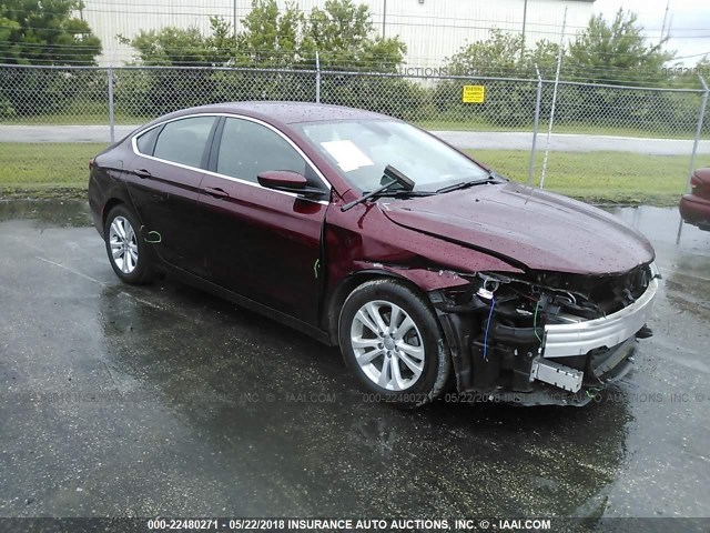 1C3CCCAB1GN171573 - 2016 CHRYSLER 200 LIMITED MAROON photo 1