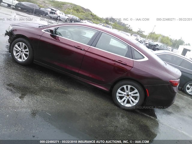 1C3CCCAB1GN171573 - 2016 CHRYSLER 200 LIMITED MAROON photo 3