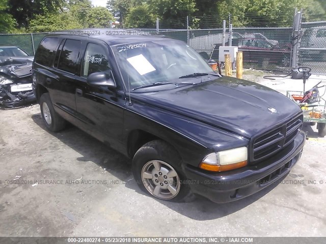 1B4HR38N72F133474 - 2002 DODGE DURANGO SPORT/SXT BLACK photo 1