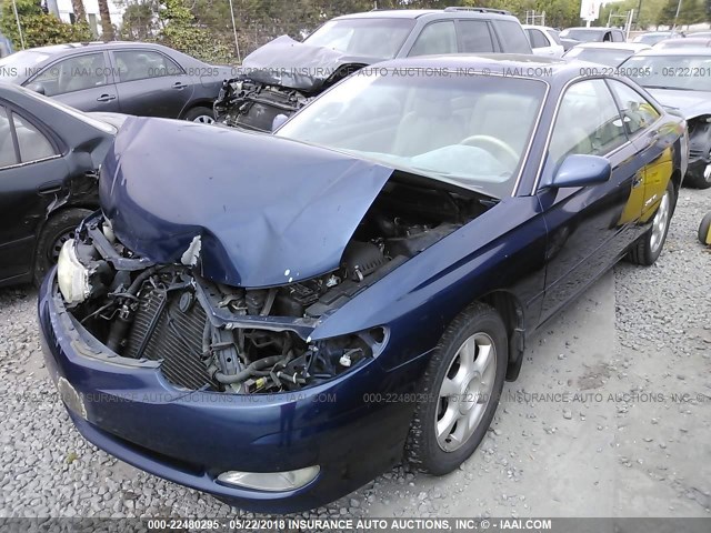 2T1CF28P32C601162 - 2002 TOYOTA CAMRY SOLARA SE/SLE BLUE photo 2