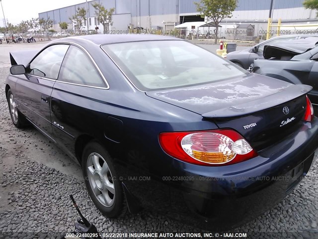 2T1CF28P32C601162 - 2002 TOYOTA CAMRY SOLARA SE/SLE ლურჯი ფოტო 3