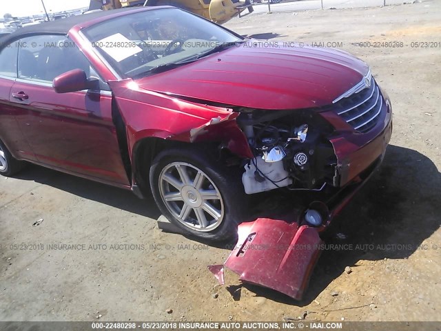 1C3LC55R68N643691 - 2008 CHRYSLER SEBRING TOURING RED photo 6