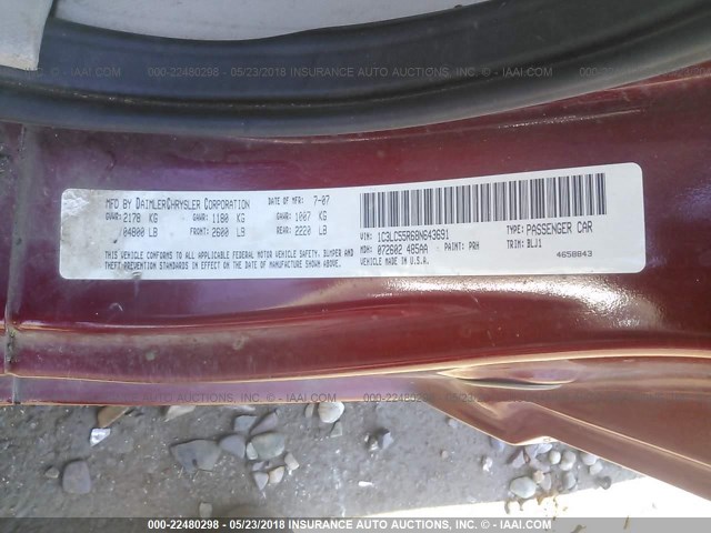 1C3LC55R68N643691 - 2008 CHRYSLER SEBRING TOURING RED photo 9