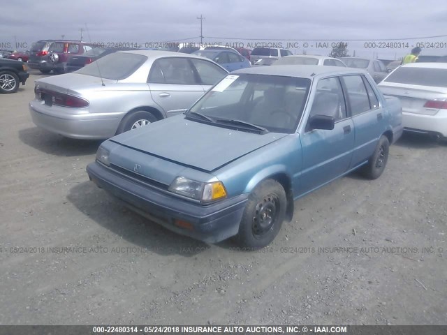 JHMAK7437GS014616 - 1986 HONDA CIVIC 1500 S BLUE photo 2