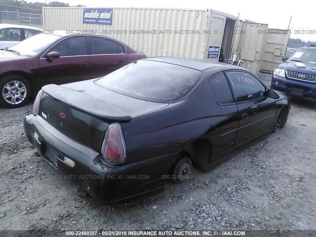 2G1WX15K819186425 - 2001 CHEVROLET MONTE CARLO SS შავი ფოტო 4