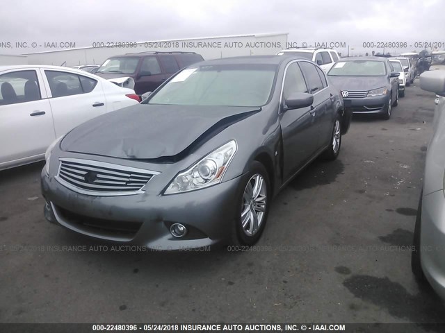 JN1CV6AP2FM503420 - 2015 INFINITI Q40 GRAY photo 2