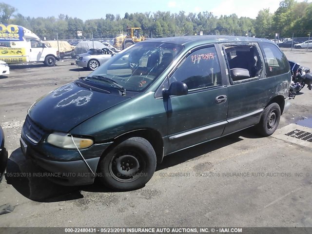 2P4GP25R4XR294303 - 1999 PLYMOUTH VOYAGER GREEN photo 2